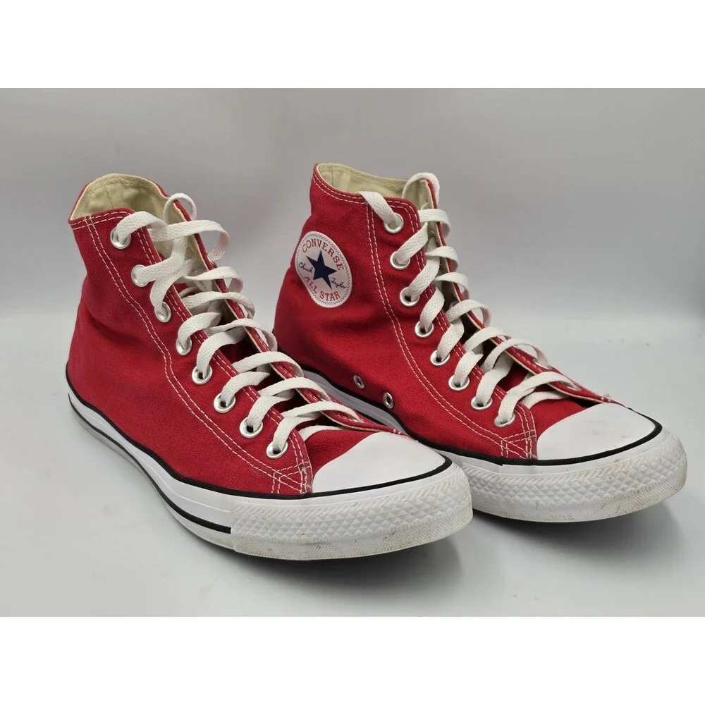 Converse Chuck Taylor All Star Shoes Mens 8.5 Womens 10.5 High-Top Sneakers Red